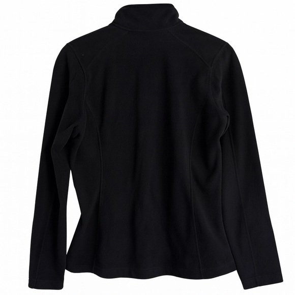 The North Face Fleece Jacket Black Full Zip Hiking Pink Embroidered Logo Small - Picture 3 of 5